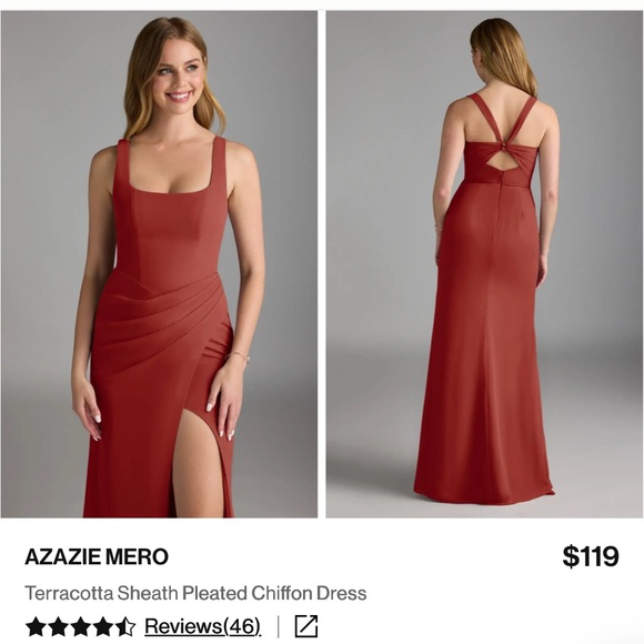 Azazie Terracotta Maxi Dress - NEVER WORN - Picture 1 of 1